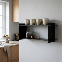 Sort metalhylde | Como Niveau Dobbelthylde - Boxdelux